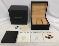 BVLGARI Boîtier de montre-bracelet boîtier vide noir bk rangement carré acces...