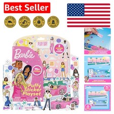 Barbie Puffy Sticker Playset with 75 Reusable Stickers - Travel-Friendly Fun 