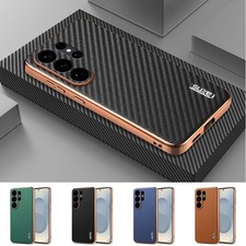 For Samsung Galaxy S26 S25 S24 S23 Slim Shockproof Carbon Fiber Patterned Case