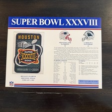 Willabee & Ward NFL Super Bowl XXXVIII Patch | Patriots / Tom Brady | Ships Free