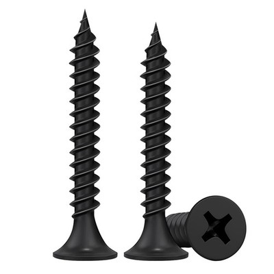 Drywall Screws Phillips PH2 Bugle Head Self Tapping #6 16mm-70mm Black Phosphate