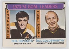 1974-75 O-Pee-Chee Phil Esposito Bill Goldsworthy #1 HOF pb9
