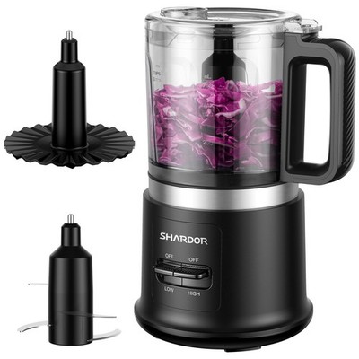4~Cup Electric Food Chopper, 2~Speed, 4~Blade, 400W Mini Processor