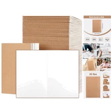 Sturdy A5 Blank Kraft Notebooks - 100-Pack, 60 Pages for Endless Creativity