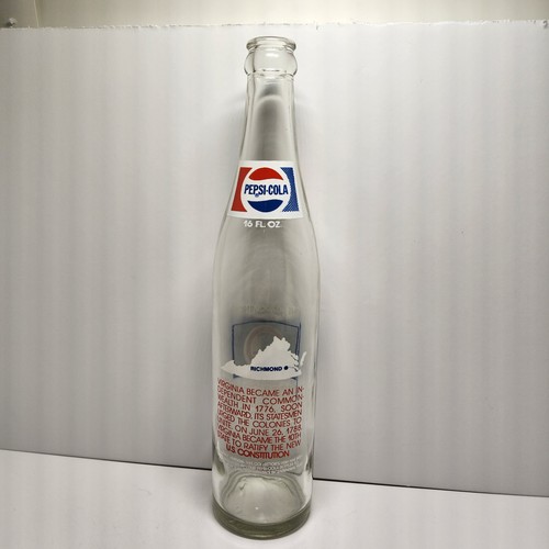 Pepsi Vintage 1970s Bicentennial Edition Soda Pop Bottle Long Neck 16 oz Clear - Picture 14 of 15