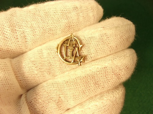 #6 of 33, RARE VTG ANTIQUE VICTORIAN ROSE GOLD LAPEL PIN - CLT & AA? RAILROAD? - Picture 11 of 11