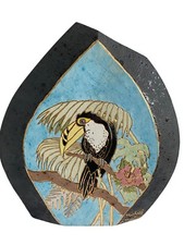 Signed Vintage Michael Martinez 94 toucan Pottery bird vase General Store Big