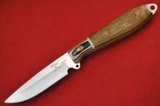 Busse Custom Short 3.5" Elmax Steak Knife .093" Elmax, G10 G-rexed Maple Wood 
