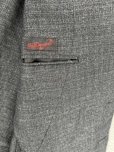 Canali Blazer Men 44 Gray Silver Label Kei Single Breast Double Vent 100% Wool - Picture 4 of 21