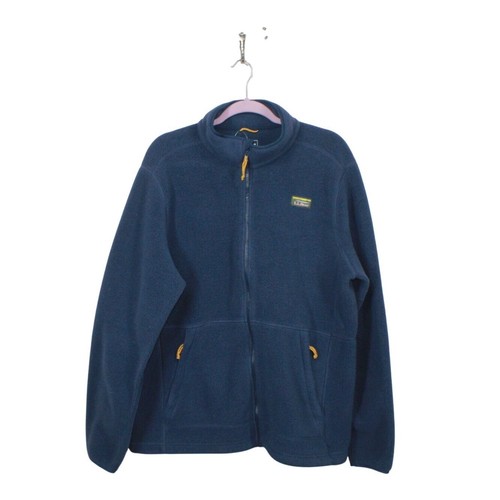 LL Bean Men's Mountain Classic Fleece Jacket Nautical Navy Size XL Tall