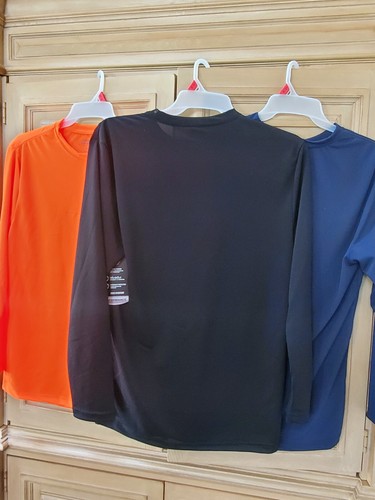 S Mens Dickies LS Performance Pocket Shirts Navy black orange - Picture 9 of 9