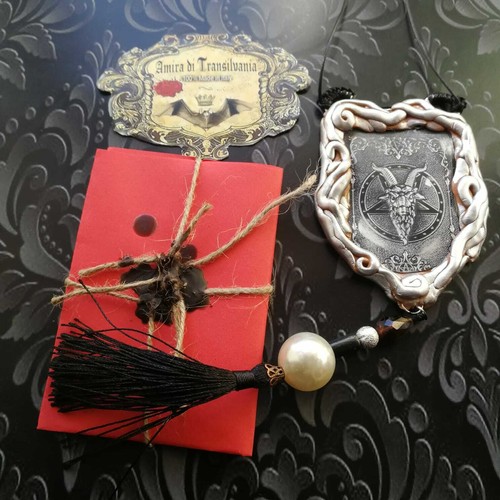 Baphomet Gothic talisman satanist pendant devil satan amulet necklace Lucifer - Picture 5 of 12