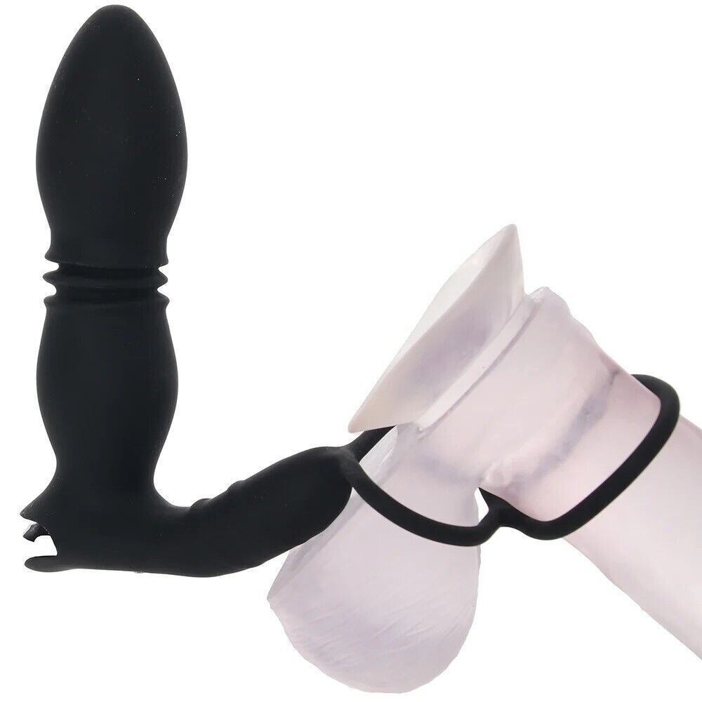 Ass-Sation Wireless Remote Control Thrusting Power Anal Butt Plug Vibrator 