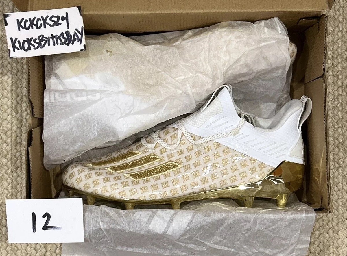 Size 11.5 Adidas AdiZero X Anniversary Football Cleats White Gold EH3489 NEW NEW Adidas Adizero X Anniversary White/Gold | Mercari main image 2