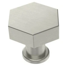 2pk Hexagon Cabinet Knobs and Pulls Satin Nickel - Project 62