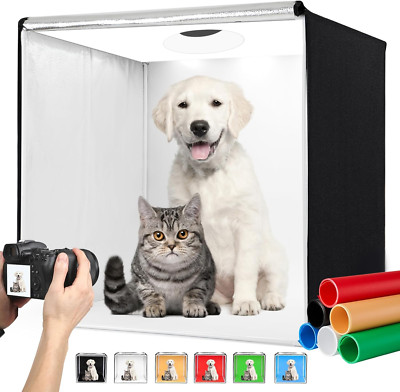 Photo Studio Light Box Photography 32''X32'' with 100 LED and 6 Colors Backdrops P
