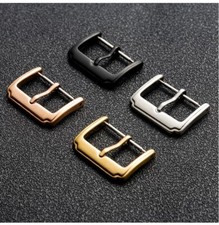 Stainless Steel Watch Band Buckle Pin Clasp 14mm,16mm, 18mm, 20mm Gold/Silver