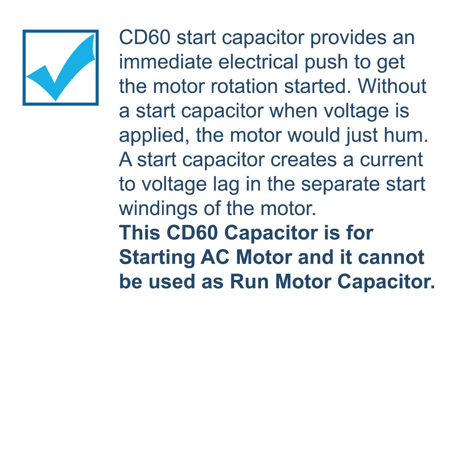HQRP 200uF 125V Capacitor AC Electric Motor Start HVAC Blower
