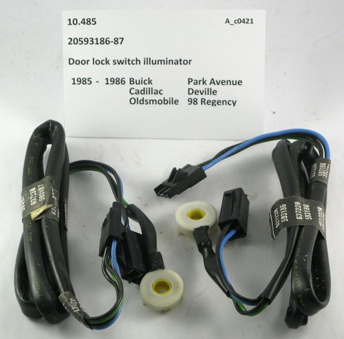 1985-1986 Buick Cadillac Oldsmobile NOS door lock illumination 20593186-7 - Picture 2 of 4