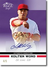 KOLTEN WONG 2012 Rize Rookie Autograph PURPLE Auto RC #/5