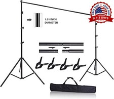 Kit De Sistema De Soporte De Fondo Para Fotograf a Con Bolsa De Transporte Nuevo