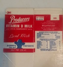 Hopalong Cassidy, Vintage, Cowboy 1960's Never Used Half Pint Milk Carton