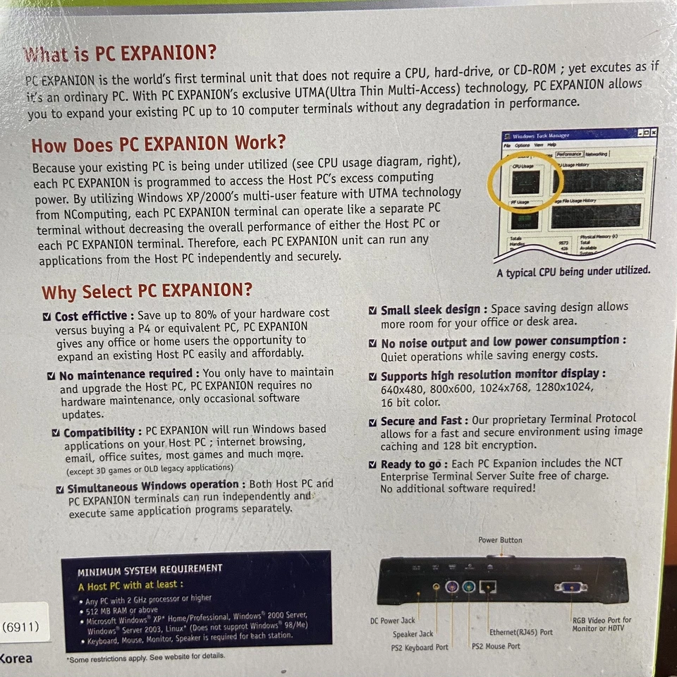 New NComputing PC Expanion Multi-User Network Computing Terminal OSL-100 - Image 4 of 4