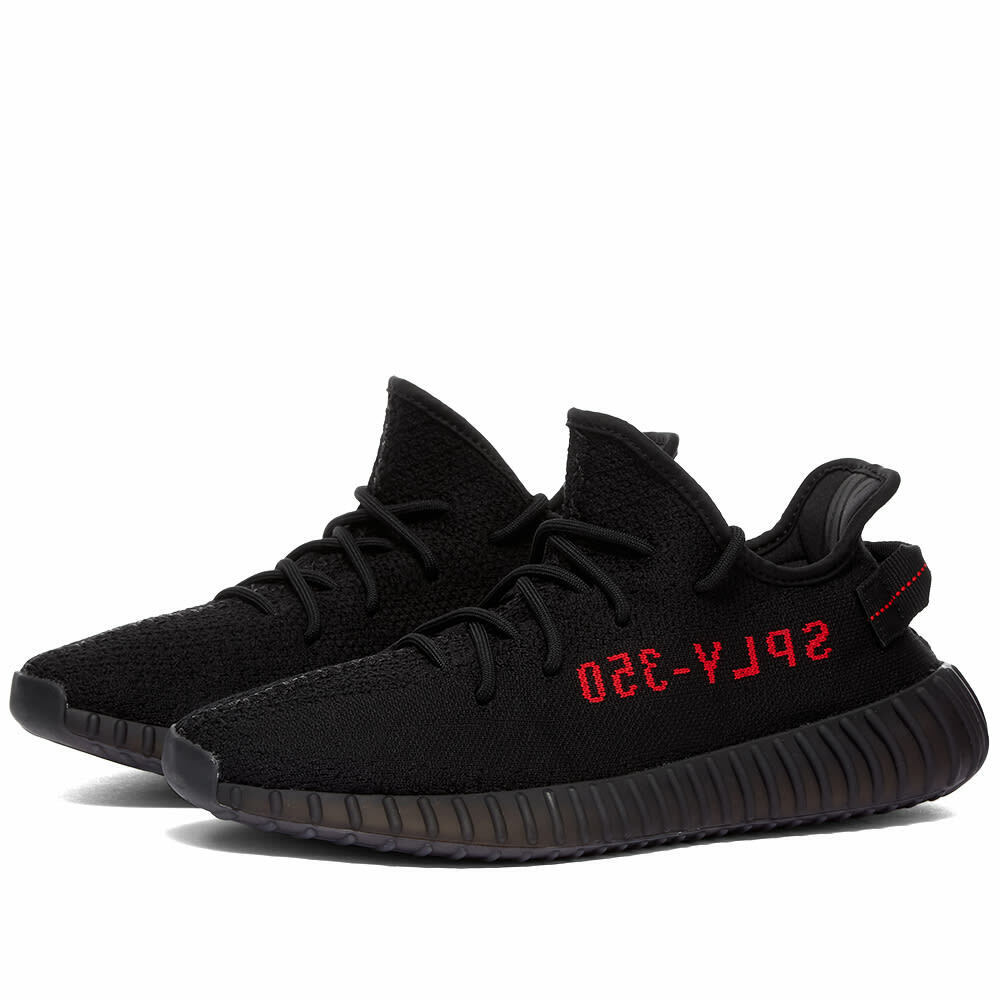 Adidas Yeezy Boost 350 V2 BRED Core Black Solar Red SPLY CP9652 ...