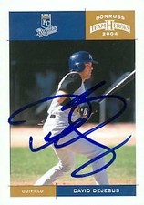 David DeJesus autographed Baseball Card (Royals) 2004 Donruss Team Heroes #202