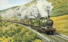 CAMBRIAN RAILWAYS TRAIN AT TALERDDIG 1938  FINE MUSEUM QUALITY HARDBACK PRINT