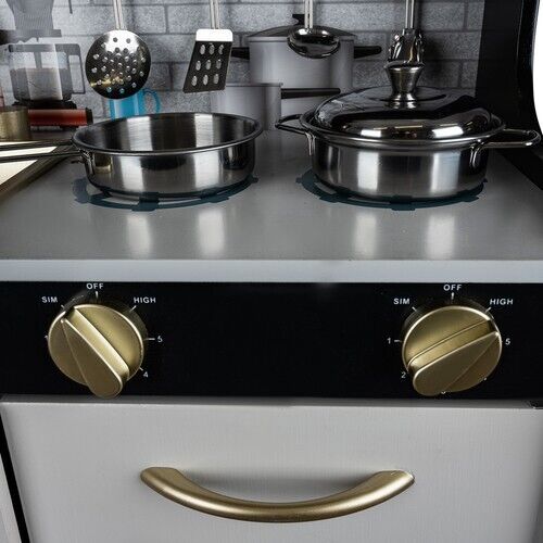 CUCINA PER BAMBINI IN LEGNO GRANDE con FRIGO FORNO ACCESSORI - Foto 9 di 9