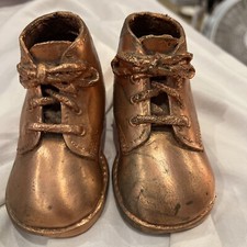 Vintage Dipped Bronze/Copper Baby Shoes