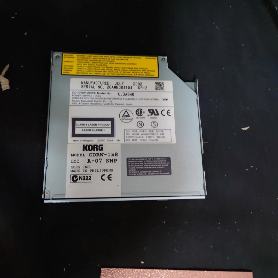 KORG CDRW-1x8 CD-RW Drive Unit for D16 D1600 D32XD Recorder Tested free shipping - Image 3 of 4