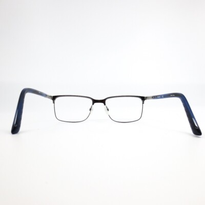 Dragon Eyeglasses Frames DR2015 002 Black Blue Silver Square  display picture 1