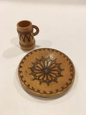 Miniature cup and Saucer - Wooden