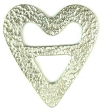 Scarf Ring Heart Buckle Clip Silk Pewter Brooch Ladycrow Scotland Love Jewelry