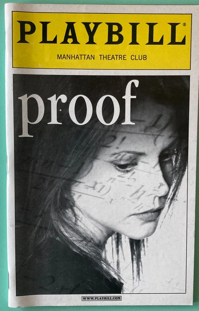 Proof Playbill Mary-Louise Parker Larry Bryggman Ben Shenkman Off Broadway  2000 | eBay