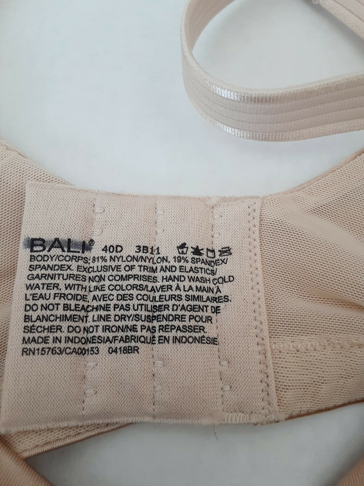Bali 40D Beige Bra RN15763 eBay