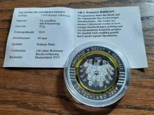 Medaille mit Polymerring- Dt. W&auml;hrung 2019 - 100 Jahre Weimarer Reichsverfassung