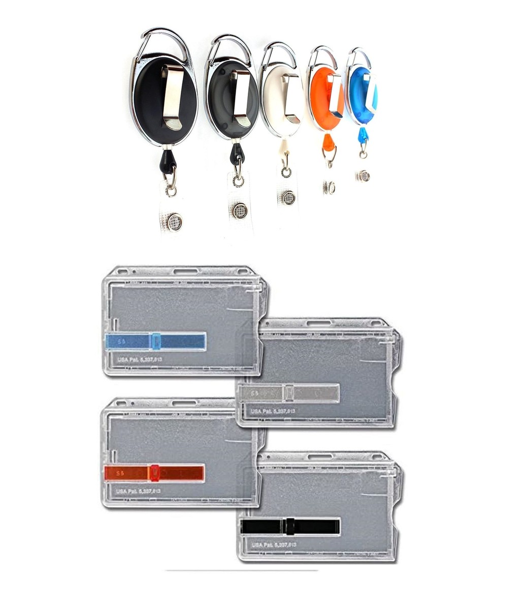 Ausweisset Ausweishülle Hartplastik Mit Daumenschub & Clip – Horizontal