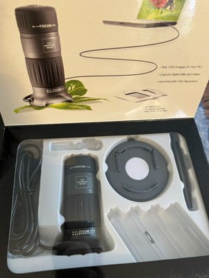 The Sharper Image 130X USB Microscope Camera MAC or PC New In Box
