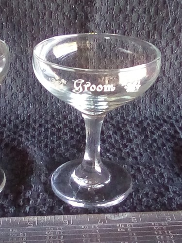 BICCHIERI CHAMPAGNE BRINDISI MATRIMONIO SPOSI VINTAGE - Foto 2 di 5