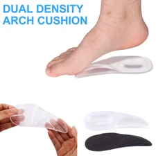 A Pair Arch Support Shoe Insoles Plantar Fasciitis Gel Sticky Reusable Cushionss