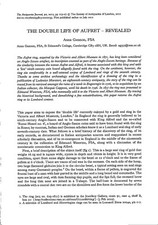 The Double life of Aufret - Revealed; (An Anglo Saxon Ring in the V&A).