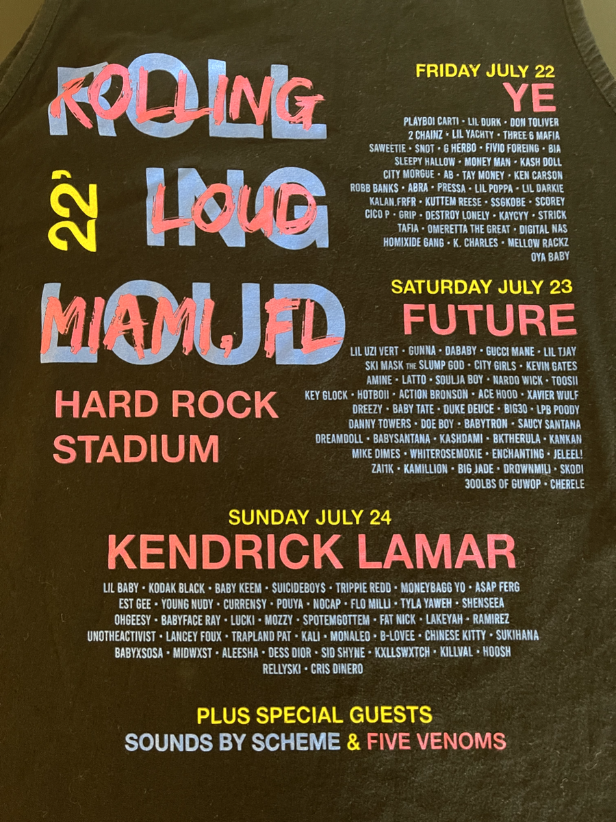 Playboi Carti Kanye West Rolling Loud 2022 Rolling Loud Miami Tank