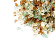 Blended Reflective Fire Glass for Fire Pit Fireplace and Landscaping 10 Pound...