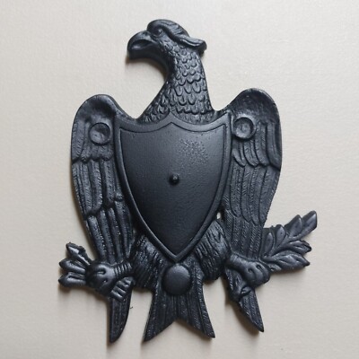 VINTAGE SOLID CAST BRONZE EAGLE WALL HANGING DECOR PLAQUE