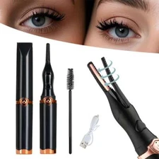 Electric Heated Eyelash Curler USB Rechargeable Makeup Long Lasting Curling Tool