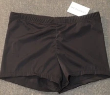 Weissman Black Dance Shorts Adult Women S M L XXL Spandex Fitness Booty NEW