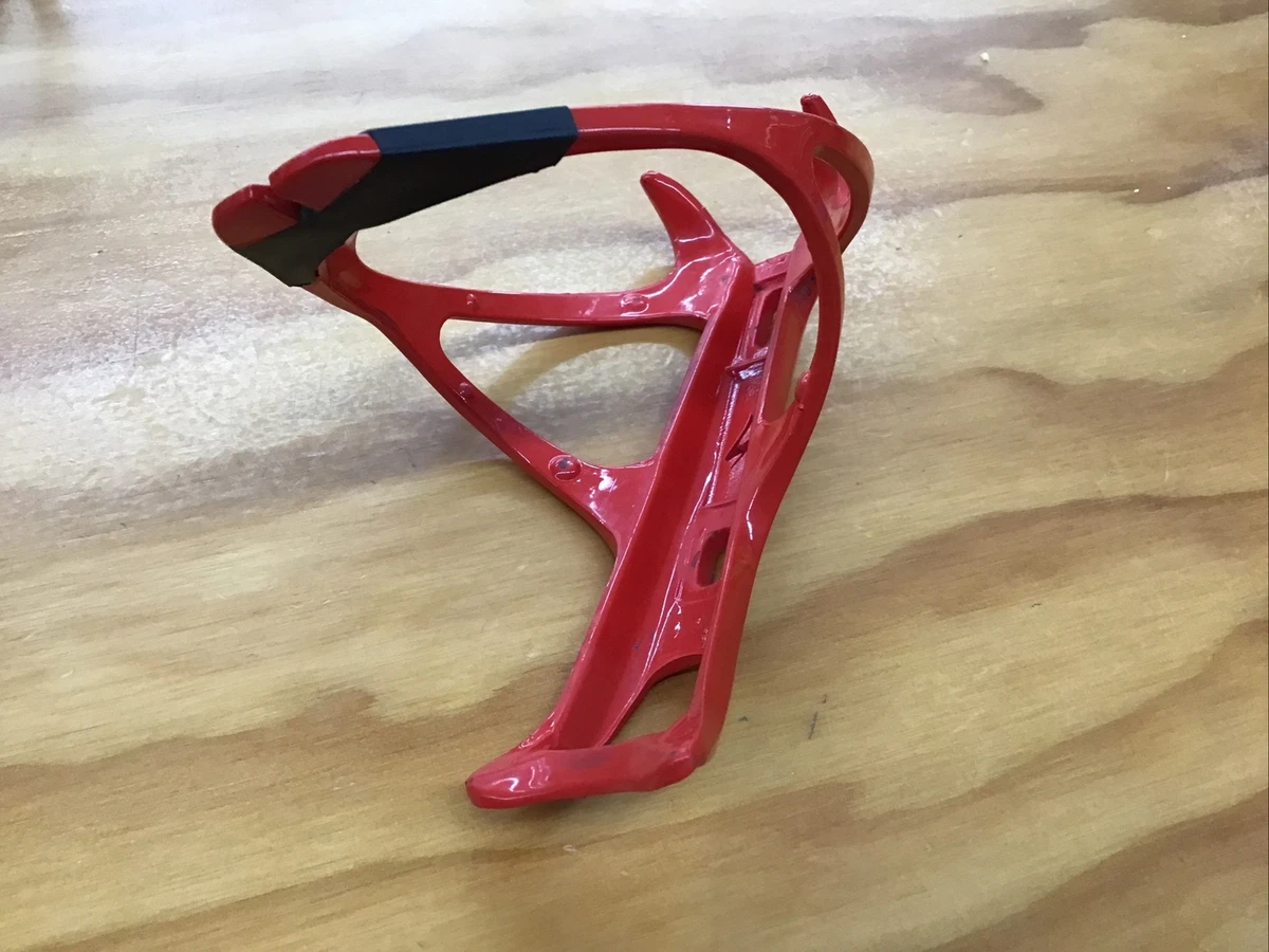 Specialized Rib Cage Carbon Fiber Bottle Cage Red Black Pre Owned Nice
